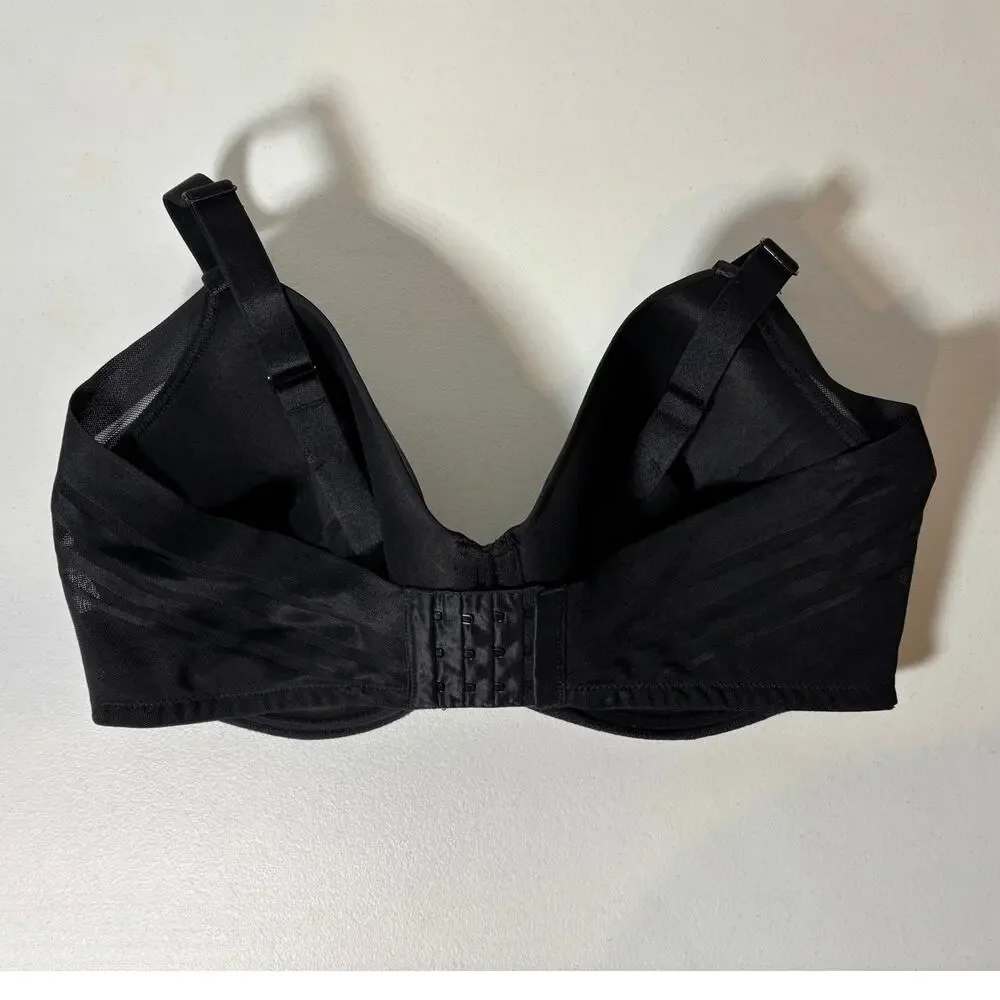 Paramour Size 38DDD Marvelous Side Smoother Underwire Bra Black 245033